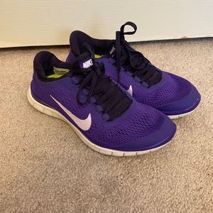 Purple Nike Free Tennis Shoes